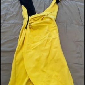 Kenneth Cole Black and Yellow Dress